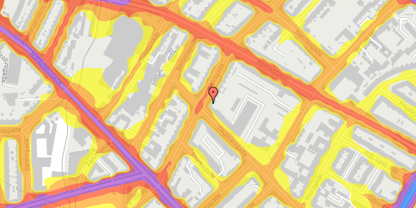 Trafikstøjkort på Ægirsgade 18, 3. th, 2200 København N