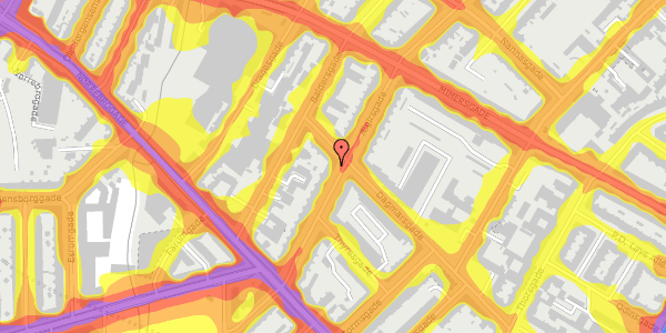 Trafikstøjkort på Ægirsgade 23, st. tv, 2200 København N