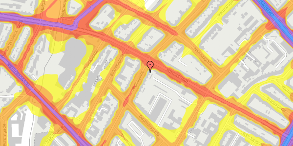 Trafikstøjkort på Ægirsgade 34, st. tv, 2200 København N