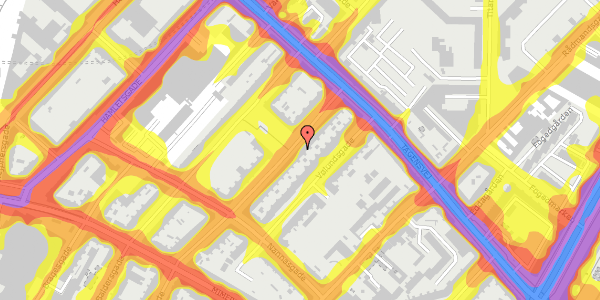 Trafikstøjkort på Ægirsgade 68, st. th, 2200 København N