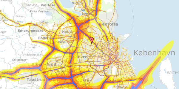 Trafikstøjkort på Ærtevej 32, 3. tv, 2700 Brønshøj