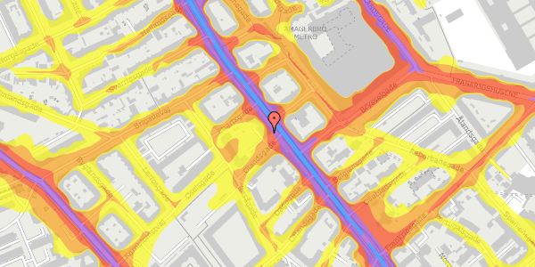 Trafikstøjkort på Ølandsgade 2, 2. th, 2300 København S