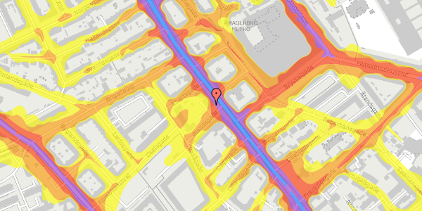 Trafikstøjkort på Ølandsgade 2, 3. tv, 2300 København S