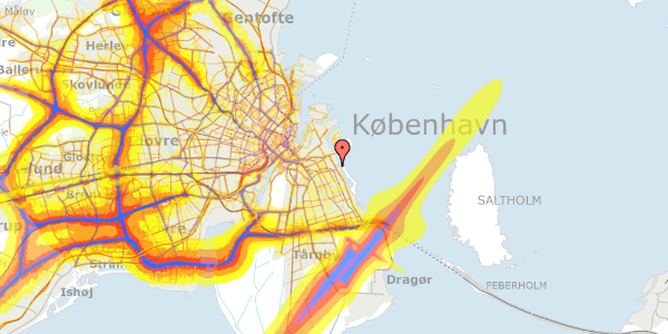 Trafikstøjkort på Øresund Parkvej 7, st. tv, 2300 København S