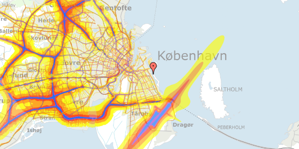 Trafikstøjkort på Øresund Parkvej 9, kl. 11, 2300 København S