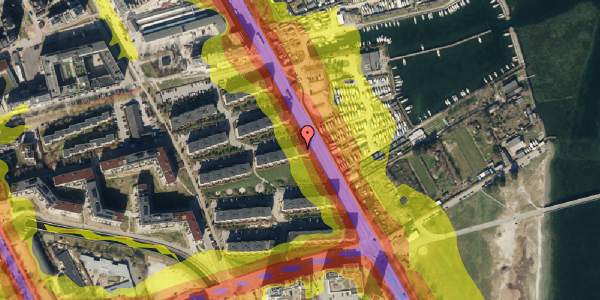 Trafikstøjkort på Øresund Parkvej 21, 3. th, 2300 København S