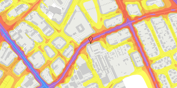 Trafikstøjkort på Øresundsvej 24, st. th, 2300 København S