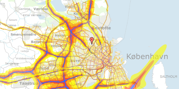 Trafikstøjkort på Ørevadsvej 6, 2400 København NV