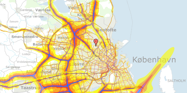 Trafikstøjkort på Ørevadsvej 19, 1. , 2400 København NV