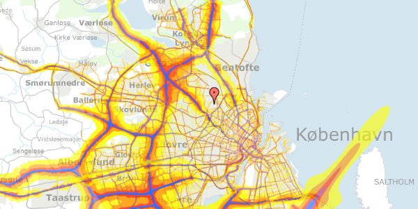 Trafikstøjkort på Ørevadsvej 24, 2400 København NV