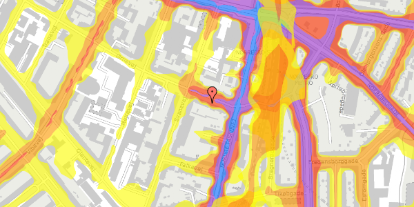 Trafikstøjkort på Ørnevej 15, st. th, 2400 København NV