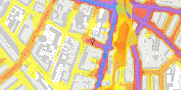 Trafikstøjkort på Ørnevej 19, 1. th, 2400 København NV