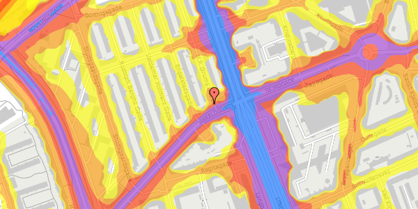 Trafikstøjkort på H.P. Ørums Gade 1, 1. , 2100 København Ø