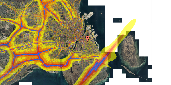 Trafikstøjkort på Øselsgade 10, 1. 104, 2300 København S