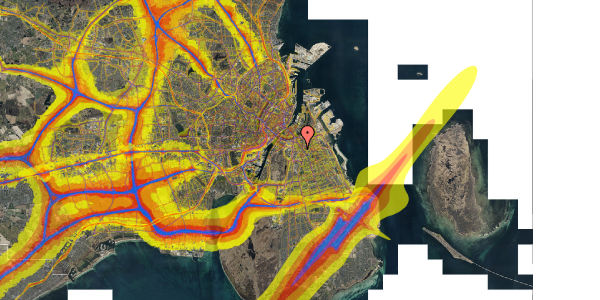 Trafikstøjkort på Øselsgade 10, 3. 302, 2300 København S