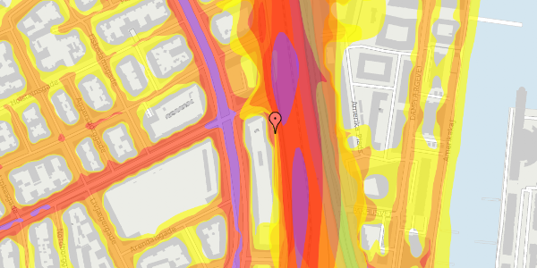 Trafikstøjkort på Østbanegade 45, st. th, 2100 København Ø