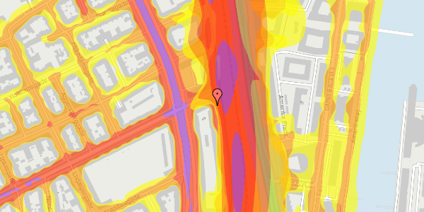 Trafikstøjkort på Østbanegade 47, st. th, 2100 København Ø