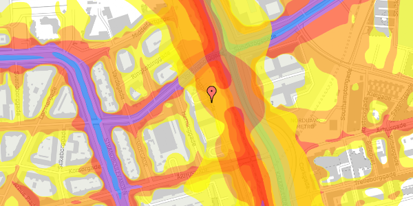 Trafikstøjkort på Østbanegade 157, 2. th, 2100 København Ø