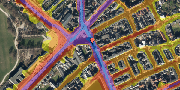 Trafikstøjkort på Østerbrogade 29, 3. tv, 2100 København Ø