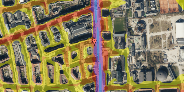 Trafikstøjkort på Østerbrogade 117, 1. 125, 2100 København Ø