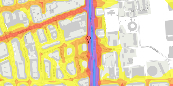 Trafikstøjkort på Østerbrogade 117, 2. 226, 2100 København Ø