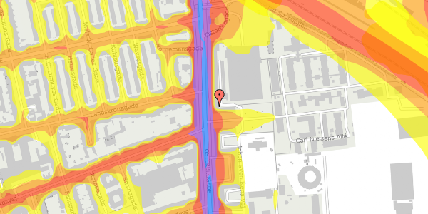 Trafikstøjkort på Østerbrogade 226, st. 3, 2100 København Ø