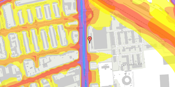 Trafikstøjkort på Østerbrogade 230, st. tv, 2100 København Ø