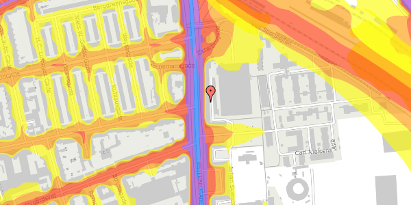 Trafikstøjkort på Østerbrogade 230, 3. th, 2100 København Ø