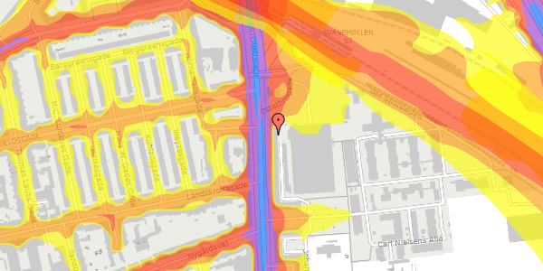 Trafikstøjkort på Østerbrogade 236, st. tv, 2100 København Ø