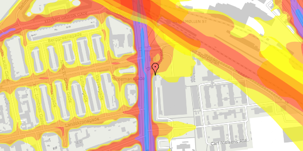 Trafikstøjkort på Østerbrogade 238, st. , 2100 København Ø