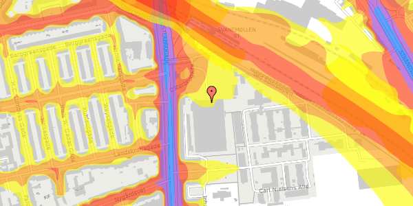 Trafikstøjkort på Østerbrogade 240, st. , 2100 København Ø