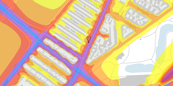 Trafikstøjkort på Øster Farimagsgade 31, st. th, 2100 København Ø