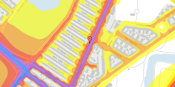 Trafikstøjkort på Øster Farimagsgade 45A, st. th, 2100 København Ø