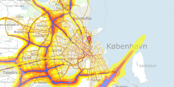 Trafikstøjkort på Øster Farimagsgade 69C, st. , 2100 København Ø