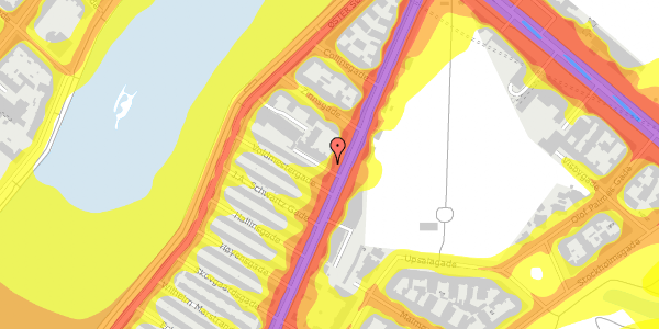 Trafikstøjkort på Øster Farimagsgade 69, st. tv, 2100 København Ø