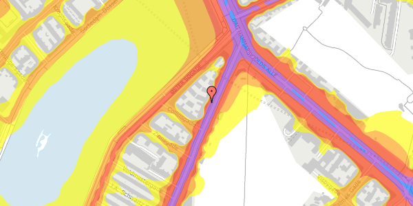 Trafikstøjkort på Øster Farimagsgade 83, st. th, 2100 København Ø