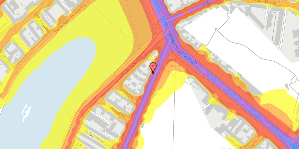 Trafikstøjkort på Øster Farimagsgade 89, st. , 2100 København Ø