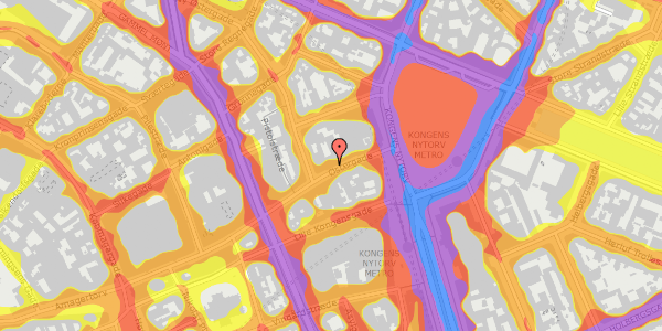 Trafikstøjkort på Østergade 16, kl. 1, 1100 København K