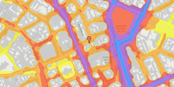 Trafikstøjkort på Østergade 17, kl. 2, 1100 København K