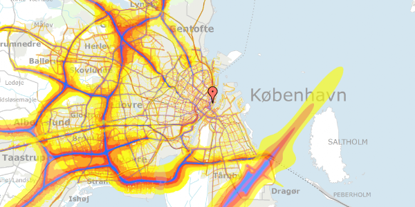 Trafikstøjkort på Østergade 24B, st. 1, 1100 København K