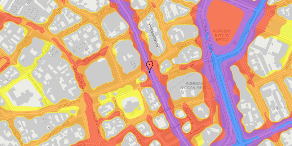 Trafikstøjkort på Østergade 27, st. , 1100 København K