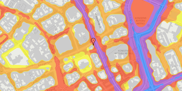 Trafikstøjkort på Østergade 33, st. , 1100 København K