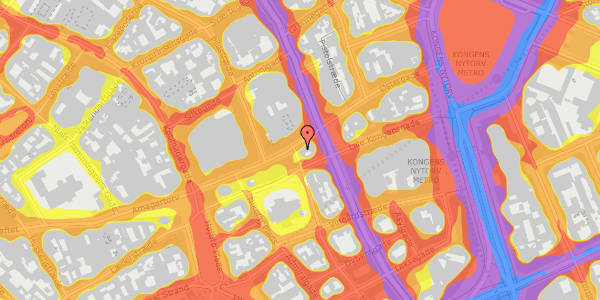 Trafikstøjkort på Østergade 35, st. , 1100 København K