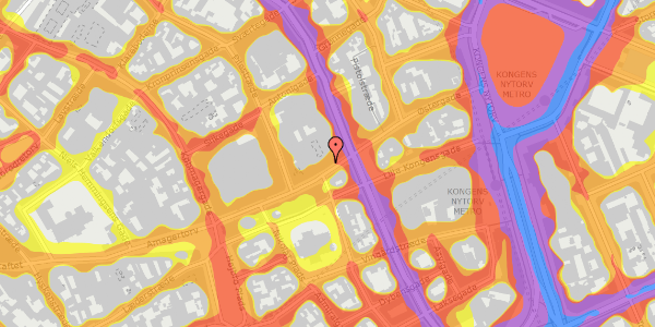 Trafikstøjkort på Østergade 36, kl. 4, 1100 København K