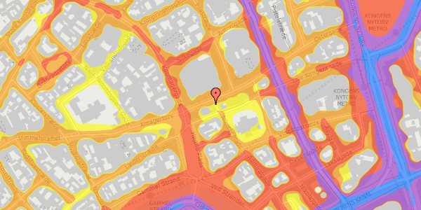 Trafikstøjkort på Østergade 57, kl. 1, 1100 København K