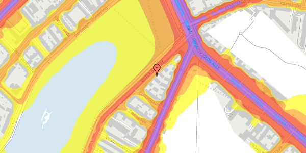 Trafikstøjkort på Øster Søgade 104, 2. tv, 2100 København Ø