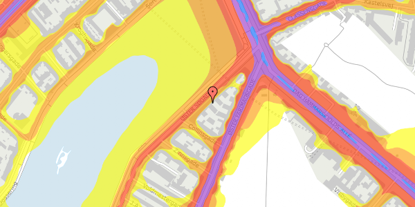 Trafikstøjkort på Øster Søgade 104, 4. tv, 2100 København Ø