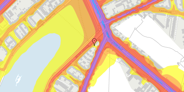 Trafikstøjkort på Øster Søgade 110, kl. , 2100 København Ø