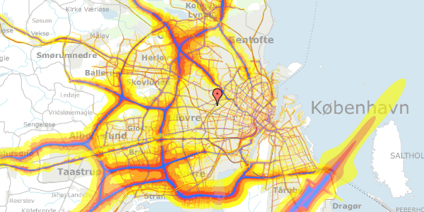 Trafikstøjkort på Åbakkevej 23, 1. 1, 2720 Vanløse