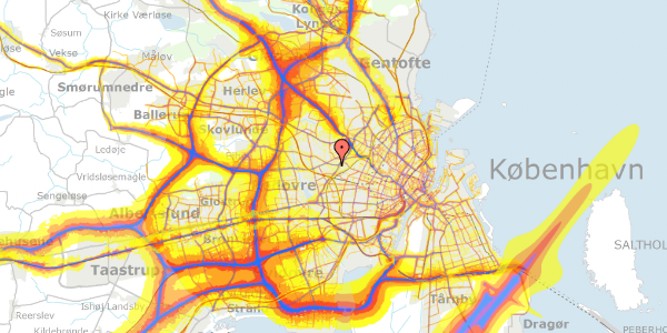 Trafikstøjkort på Åbakkevej 25, st. 4, 2720 Vanløse